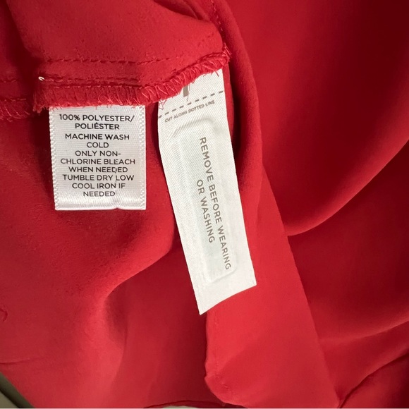 LOFT Flutter Sleeveless Blouse in Muted Red - Picture 3 of 4